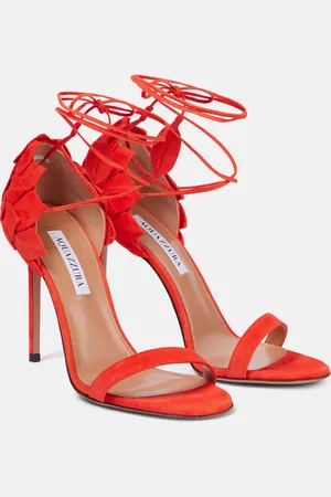 Aquazzura Hibiscus 105 suede sandals