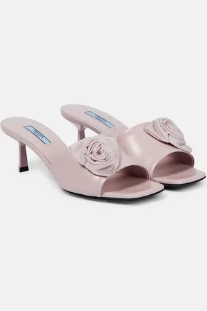 Prada Embellished leather mules