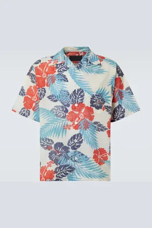 Prada Printed cotton bowling shirt