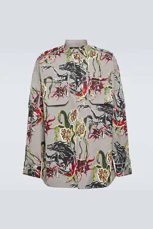 Prada Printed cotton poplin shirt