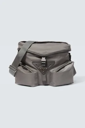 Prada Re-Nylon leather-trimmed crossbody bag