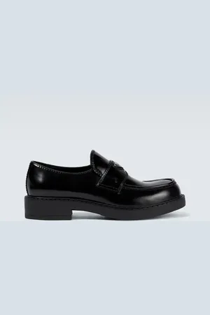 Prada Brushed leather loafers