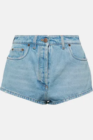 Prada High-rise denim shorts