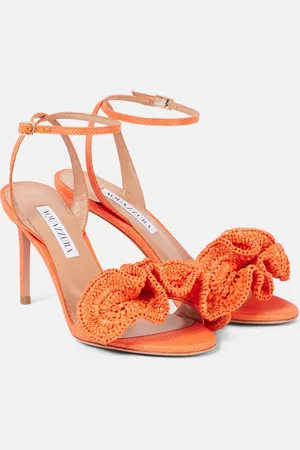 Aquazzura Noches Tropicales 85 raffia sandals
