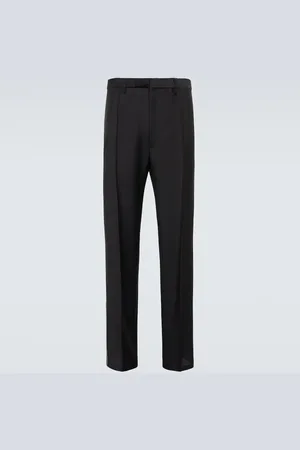 Prada Mohair and wool logo pants