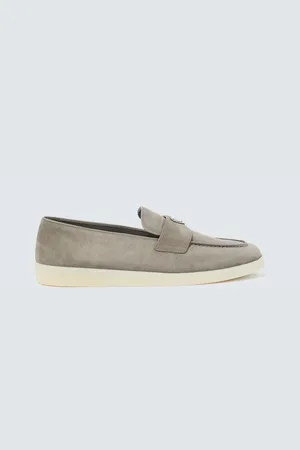 Prada Logo suede loafers