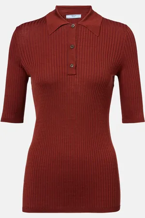 Prada Cotton-blend polo sweater