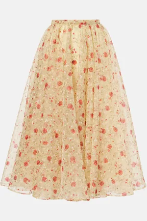 Prada Floral midi skirt