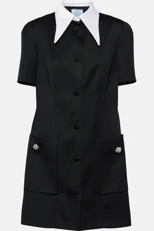 Prada Wool satin shirt dress
