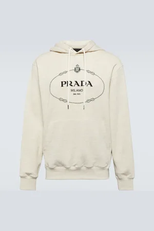 Prada Logo cotton hoodie