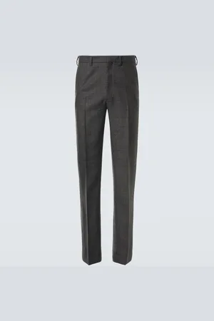 Prada Prince of Wales cropped virgin wool pants