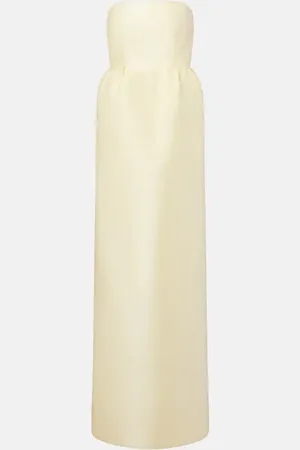 Prada Strapless silk satin gown