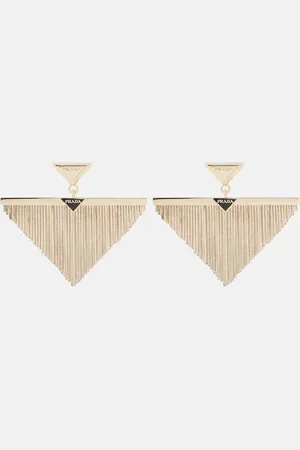 Prada Triangle embellished earrings
