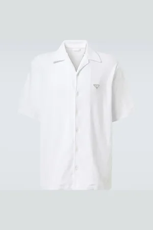Prada Cotton terry bowling shirt