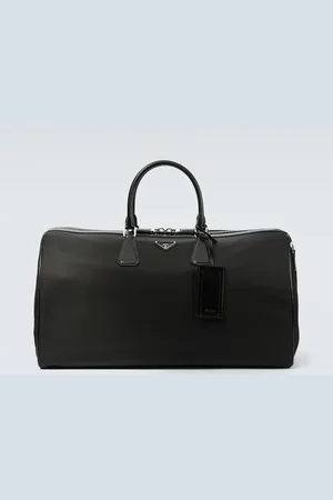 Prada Leather-trimmed duffel bag