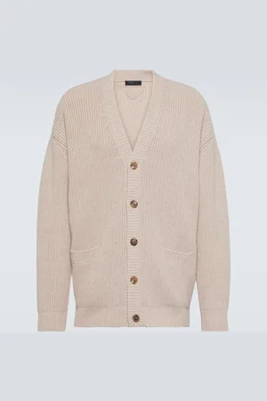 Prada Oversized ribbed-knit cashmere cardigan