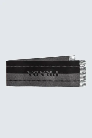 Prada Logo wool jacquard scarf