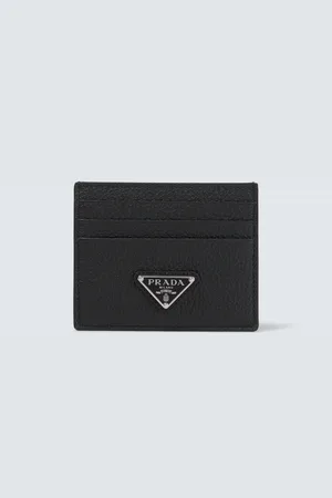 Prada Logo leather card holder