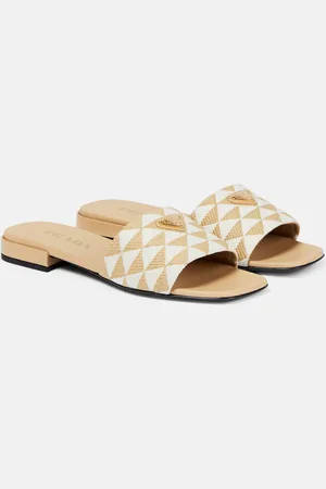 Prada Geometric jacquard sandals