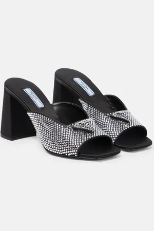 Prada Embellished satin sandals