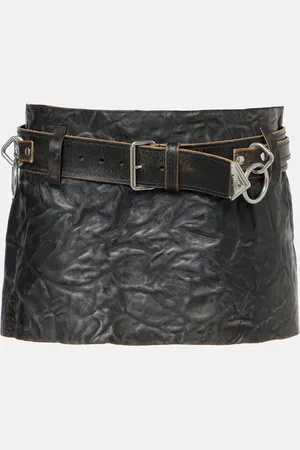 Prada Belted leather miniskirt
