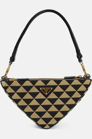 Prada Triangolo Mini jacquard shoulder bag