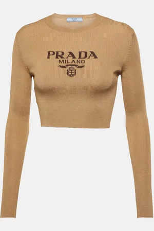 Prada Logo silk top
