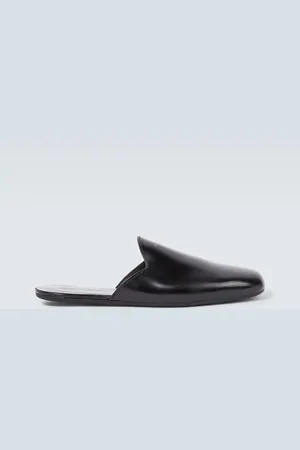 Prada Brushed leather mules