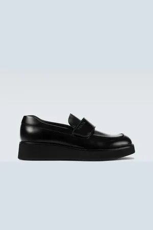 Prada Brushed leather loafers