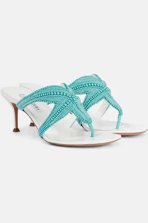 Aquazzura Reef Star 65 leather sandals