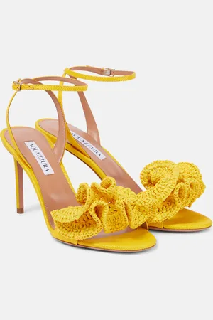 Aquazzura Noches Tropicales 85 raffia sandals