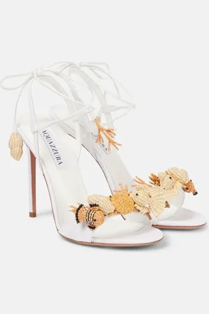 Aquazzura Marea 105 raffia sandals