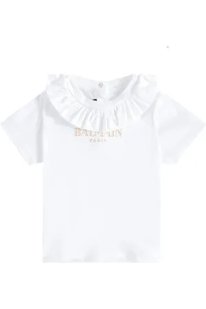 Balmain Baby logo cotton jersey T-shirt