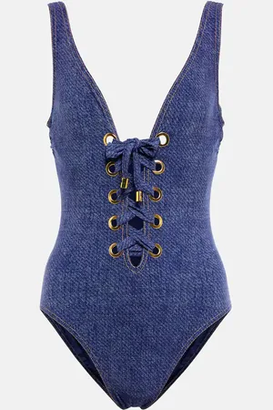 Karla Colletto Lace-up swimsuit