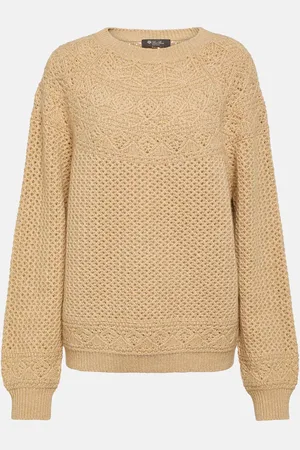 Loro Piana Crochet cashmere sweater