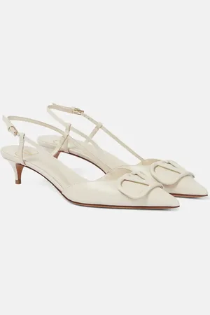 VALENTINO GARAVANI VLogo leather slingback pumps
