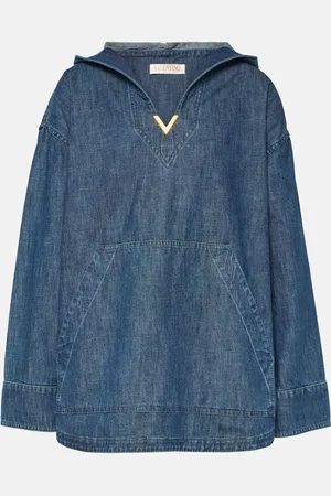 VALENTINO Denim chambray hoodie