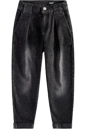 Balmain High-rise tapered jeans