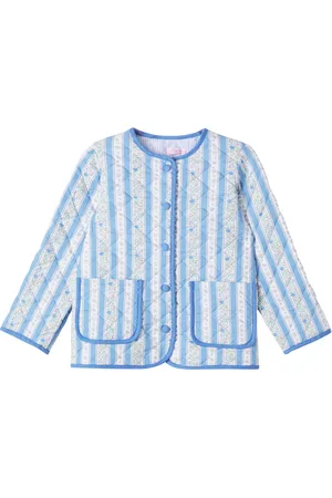 La Coqueta Susana striped floral cotton jacket