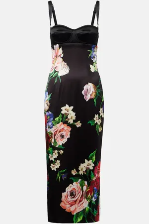 Dolce & Gabbana Floral satin midi dress