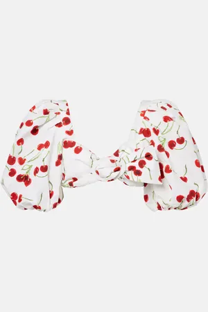 Adriana Degreas Printed cotton bandeau top