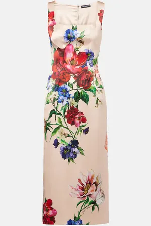 Dolce & Gabbana Floral satin midi dress
