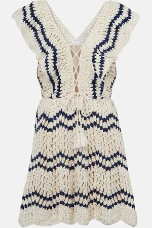ANNA KOSTUROVA Seaside crochet cotton polo dress