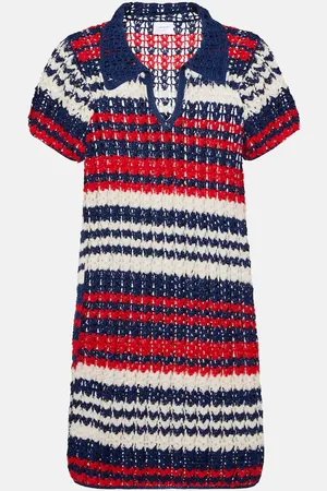 ANNA KOSTUROVA Crochet cotton polo dress