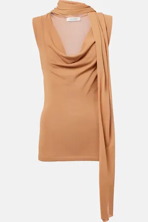 AYA MUSE Draped scarf-detail top