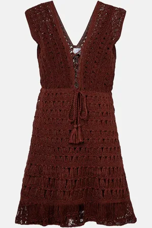 ANNA KOSTUROVA Jennifer crochet cotton minidress