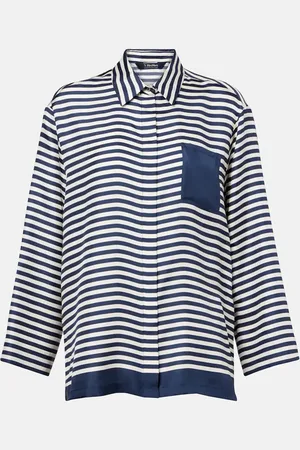 Max Mara Maya striped silk shirt