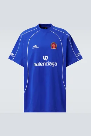 Balenciaga Soccer logo cotton jersey T-shirt