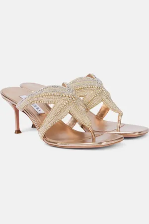 Aquazzura Reef Star 65 leather sandals