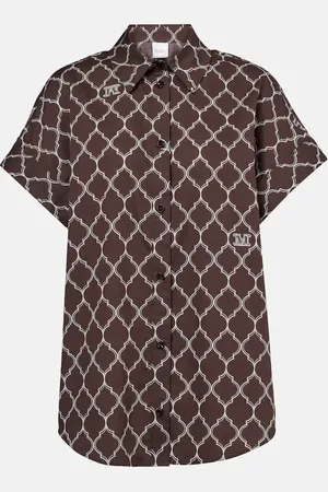 Max Mara Sponda printed cotton poplin shirt